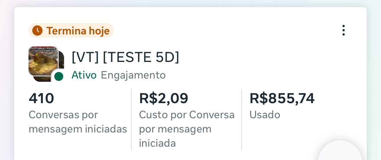 Print de campanha: Campanha de teste — pizzaria